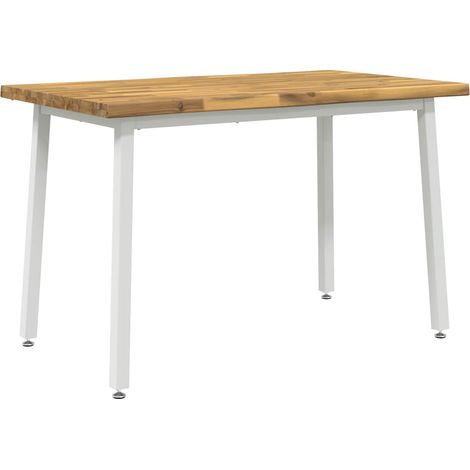 Live Edge Dining Table 120 x 70 x 75 cm Solid Acacia Wood vidaXL