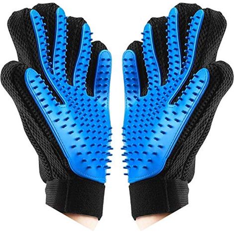 Grooming Glove for Dogs and Cats - Bath Cleaning Brush for Pets - 1 Pair (1/4)