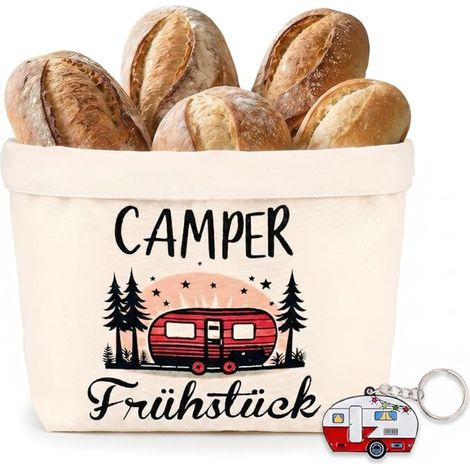 Ensemble d'accessoires de décoration de camping, corbeille à pain en tissu et porte-clés, cadeaux de caravane/camping-car, cadeau pour campeurs (1/5)
