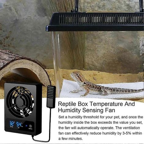 Intelligenter Terrarienlüfter mit LED-Anzeige, leistungsstarke und leise Belüftung (Grad Celsius) (1/5)