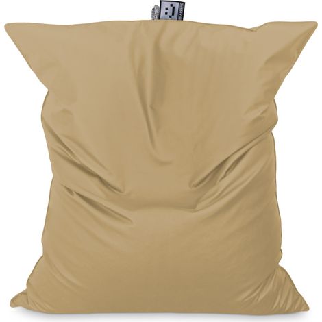 Big Pouf Similicuir Beige Beige