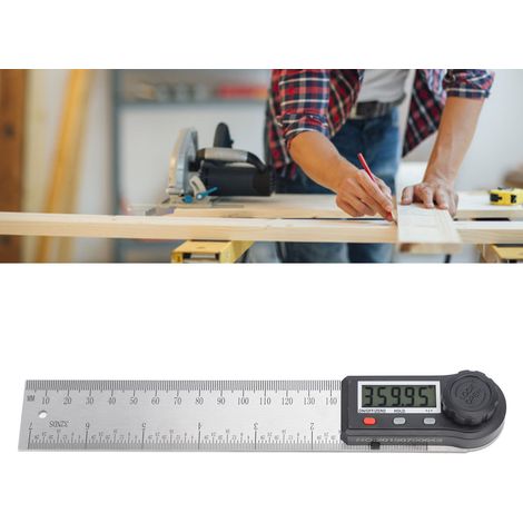 2-in-1 Digitaler elektronischer Winkelmesser, Multifunktions-Winkelmesser für Holzbearbeitung, Neigungsmesser, 200 mm (1/5)