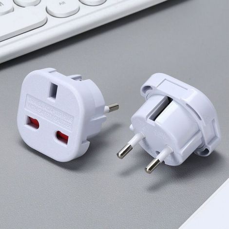 Adaptateur de voyage UE -Adaptateur de prise britannique vers européenne-Convertisseur de prise Royaume-Uni vers UE de type C, E, F (1/5)