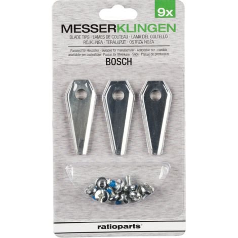 Ratioparts Ersatzmesser und Schraube für Bosch Mähroboter Rasenmäher-Messerklinge (1/2)