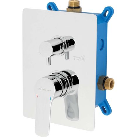 Novaservis Metalia 54 - Unterputzarmatur, für 2 Verbraucher, mit Einbaukörper, Chrom BOX54051R,0