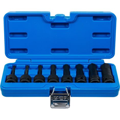 BGS  Juego  de  puntas  de  impacto  cuadro  interior  12,5  mm  (1/2")  hexágono  interior  5  -  19  mm  8  pzs.  -  5481 (1/4)