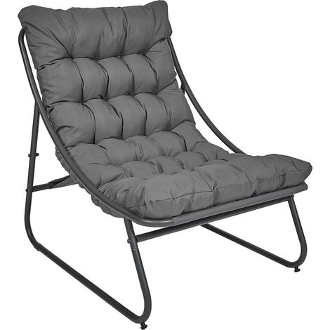 Fauteuil d'Extérieur "Dolce Vita" 88cm Anthracite (1/5)