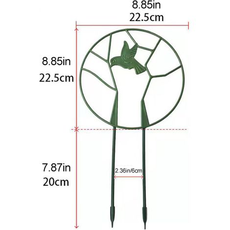 Treillis pour plantes grimpantes, treillis rond en fer avec revêtement antirouille, support pour plantes grimpantes. (1/5)