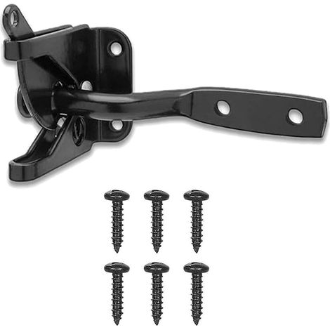 Serrure de Jardin Automatique, Verrou Porte Automatique, Verrou de Portail Verrouillage Automatique, Verrou De Porte De Jardin, Porte À Verrouillage Automatique, Verrou de Porte Automatique, Avec Vis