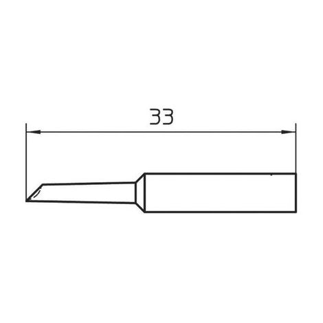 Weller XNT GW punta para soldador biselada 2 mm plateada