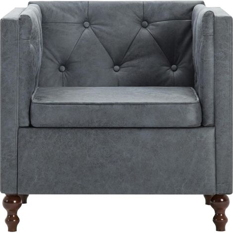 Fauteuil Gris Tissu Koza (1/5)
