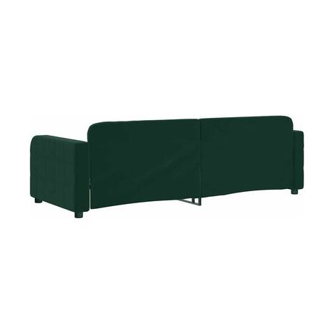 Lit de jour sans matelas, vert foncé, 80 × 200 cm, velours, velours doux et confortable, idéal chambre à coucher, style moderne, montage simple (1/5)