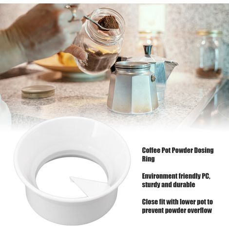 Ortviai Distributeur de Café Rotatif en Polycarbonate Anti-éclaboussures pour Cafetière Moka – Anneau de Dosage 3 (1/4)