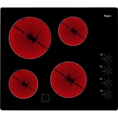 Piano cottura in vetroceramica a 4 fuochi 6200w nero - akm9010ne - whirlpool (1/5)