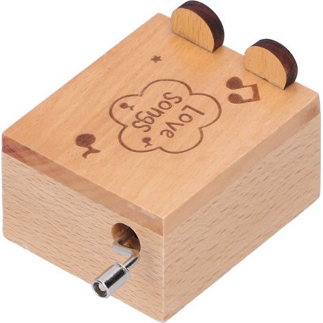 Boîte à musique miniature à manivelle, objet de décoration artisanale pour la maison ou le bureau, cadeau idéal pour la fête des enfants, en forme d'ours. (1/5)