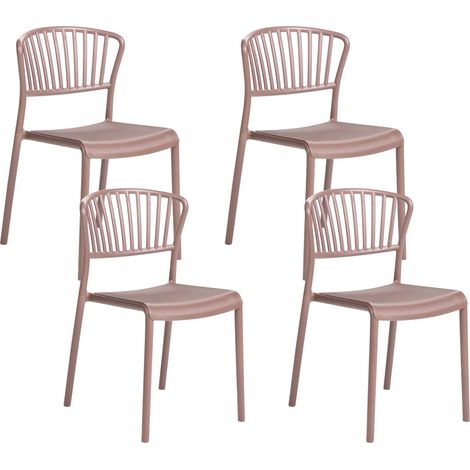 Gartenstuhl 4er Set GELA Braun