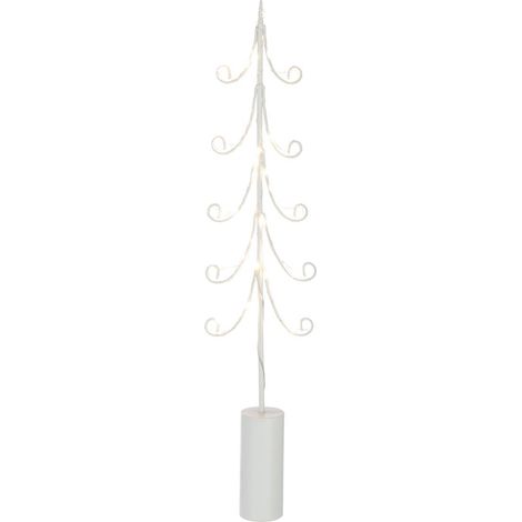 Sapin à LED en Métal "Cylindre" 72cm Blanc (1/5)