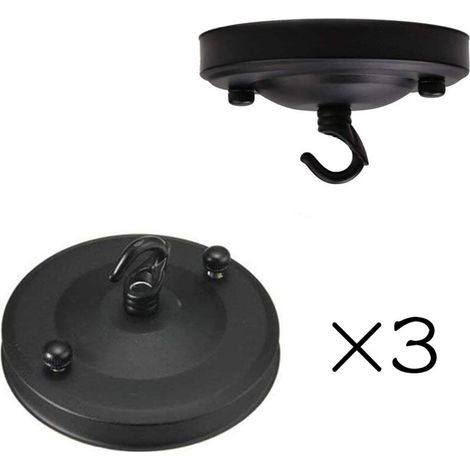 This set of three pieces includes vintage chandelier ceiling hooks, a vintage wrought iron ceiling rose hook plate bracket, a ceiling chandelier, a suction cup, a frame, and lighting accessories. (1/5)