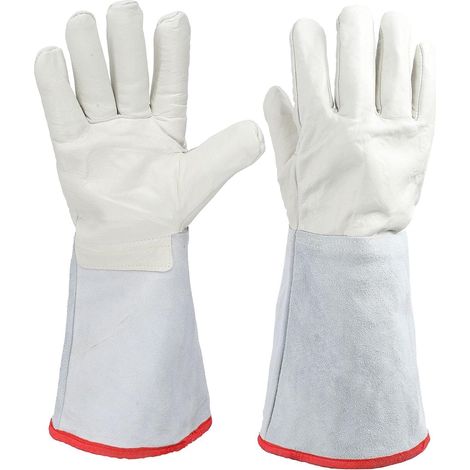 Gants cryogéniques, Gants de Protection Contre l'azote Liquide, Gants congelés, Gants cryogéniques Solides, 40cm (1/5)