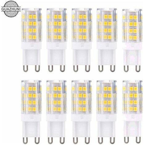 Ampoule LED G9, blanc chaud 3000K 5W, équivalent à une ampoule halogène de 40W, 420 lumens, non dimmable, paquet de 10. (1/4)