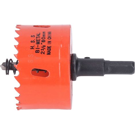 Scie Cloche Bi-Métal 60mm / 2,36in avec Mandrin, Foret HSS pour Bois et PVC, Outil de Coupe Professionnel (1/5)
