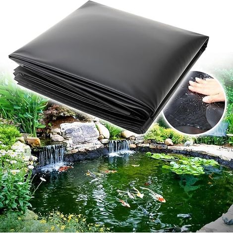 Telo per laghetto, copertura flessibile per laghetto, membrana preformata per giardinaggio e piscine 3 x 2 m x 0,2 mm