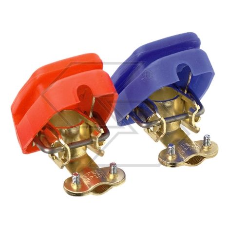 Kit morsetti a sgancio rapido per batteria rosso per positivo blu per negativo