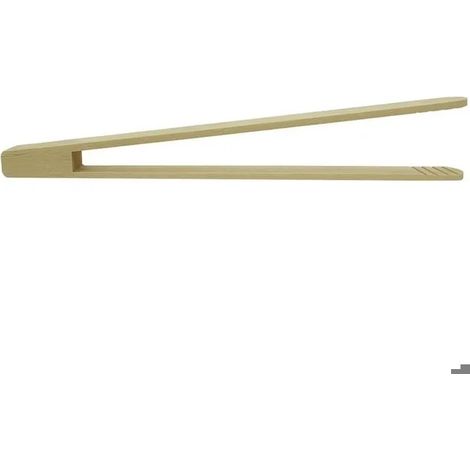 Pince à barbecue en bois de hêtre de 30 cm, fabriquée à partir de matériaux durables. (1/5)