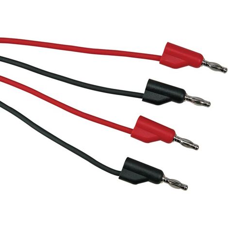CAVI DI COLLEGAMENTO 100 cm (3.3 ft) - 4 mm (3/16") - 2 pezzi - 30 V / 6 A (1/2)