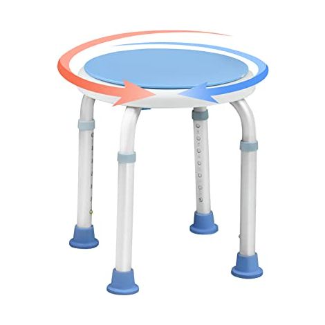 Siège de Douche Tabouret de Douche réglable en hauteur 36-51 cm - Siège de douche pivotant à 360 °antidérapant NAIZY (1/5)