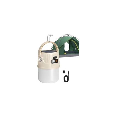 Lampe De Camping, Lampes De Camping, Lanterne Solaire 2 Modes Étanche avec Crochet pour Équipement de Survie Utilisable en Tente Randonnée Pêche Maison Intérieur et Extérieur (1/5)