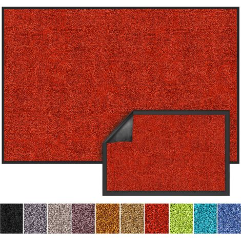 Tapis de Porte Paillasson d'entrée Rhine Rouge 200 x 200 cm