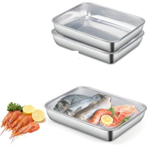 Set mit 3 Vorratsdosen mit Deckel, 2000 ml, BPA-frei, wiederverwendbare Edelstahl-Vorratsdosen für Mahlzeiten oder Snacks (1/5)