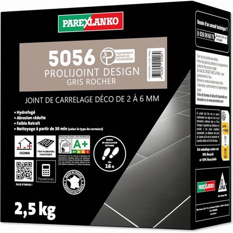 Joint de carrelage 2,5 Kg 5056 Prolijoint Design PAREXLANKO Gris Rocher (1/5)