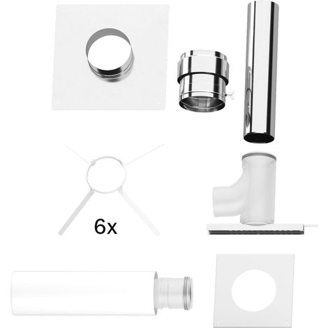Bosch Accesorio de escape de gases FC-Set125 Gbsatz Cascada B23P en chimenea, d:125mm, 7738113212