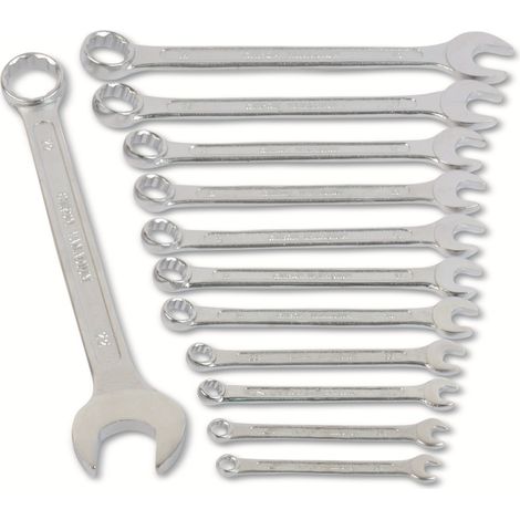 Clé mixte à fourche, 6-22 mm, jeu de 12 - Mannesmann M130-12