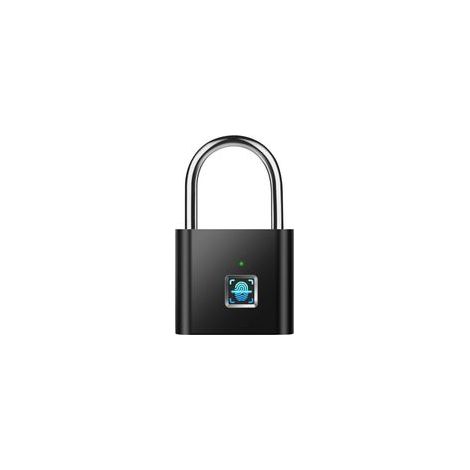 Chaînes de sécurité avec empreintes digitales, verrou intelligent à batterie rechargeable via USB, sans clé – pour salle de sport, portes, bagages, valises et écoles (1/5)
