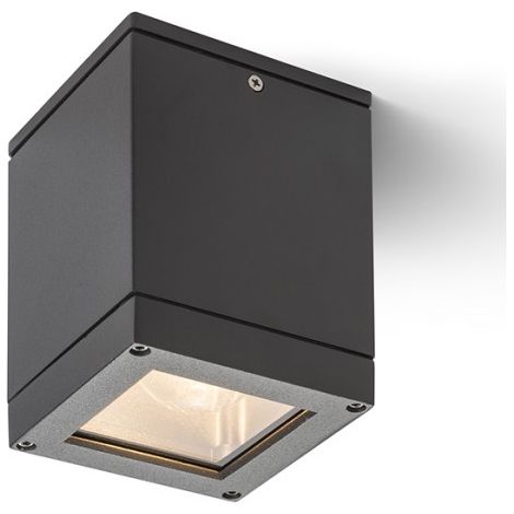 Faretto applique QUADRA M da soffitto grigio antracite  230V E27 75W IP54