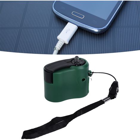 Ce chargeur USB à manivelle est un chargeur d'urgence pour téléphones portables, tablettes, lecteurs MP3, radios, etc., idéal pour les voyages et la recharge manuelle. Il est écologique. (1/5)