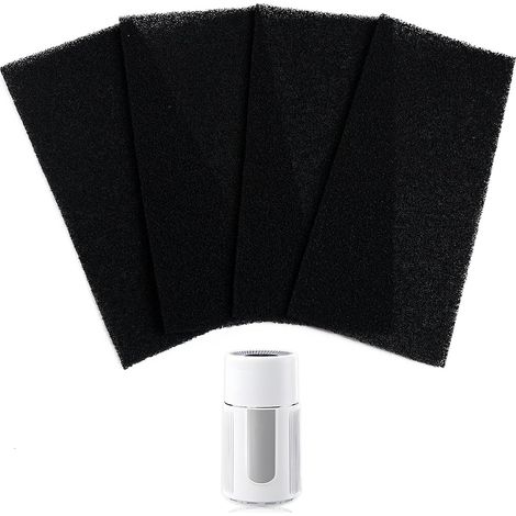 4 filtres à charbon actif universels découpables pour hotte aspirante et climatiseur, neutralisation des odeurs et purification de l'air, 10,5 × 24 cm (1/5)