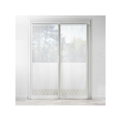 Douceur D'Intérieur – Paire droite passe tringle 2x70x200 cm – Voilage sable – Fils chenille – Lavable en machine – Pour fenêtres de cuisine