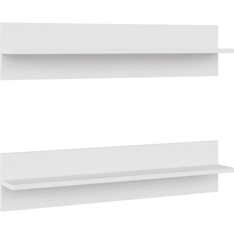 Maison Exclusive - Wandregale 2 Stk. Weiß 80x11,5x18 cm Holzwerks