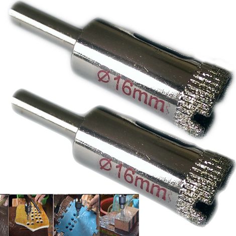 Trade Shop - Punta De Taladro De Diamante Para Azulejos Porcelánico Mármol Cerámico ø 16mm -