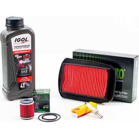 Kit Révision Filtres Bougies pour YAMAHA MT-125 de 2014 à 2019 - IGOL PROPULS PERFORMANCE 10W40 1L