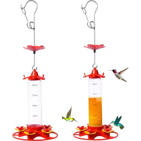 Ensemble de 2 mangeoires pour colibris, oiseaux, récipients pour nourriture ou eau destinés aux cages et aux zones d'élevage domestiques.-AquaForge (1/5)
