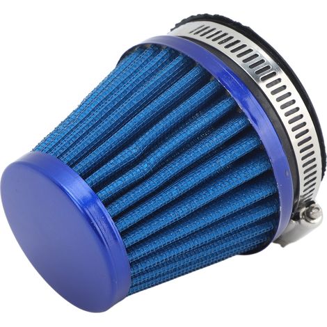 Filtre à air de 60 mm à fixation par collier, protection moteur, filtre d'admission d'air pour moto tout-terrain, quad, VTT, bleu (1/5)