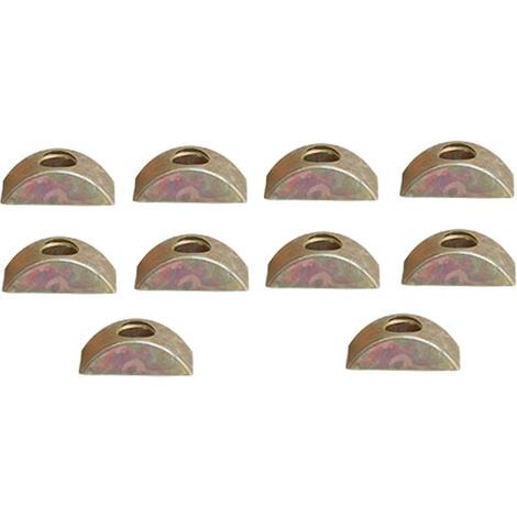 Lot de 10 écrous demi-lune M8 en fer pour meubles, écrous croissants pour lit, armoire, chaise, armoire (1/5)