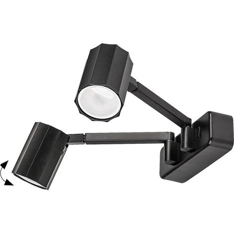 Applique murale double noir GU10 orientable Karter Rabalux (1/5)
