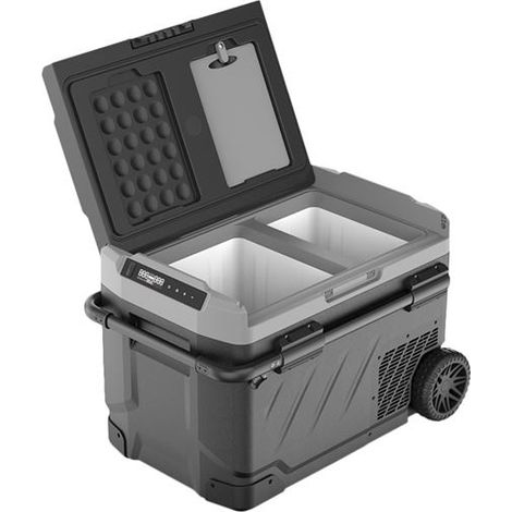 Muvip réfrigérateur de compresseur sur roulettes 40 litres 60w dual zone - compresseur silencieux -- couleur noir