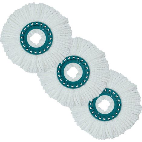 Sollbry Cabezal de recambio para mopa de disco giratorio con alta absorción de suciedad y agua y eficaces microfibras Blanco (1/3)
